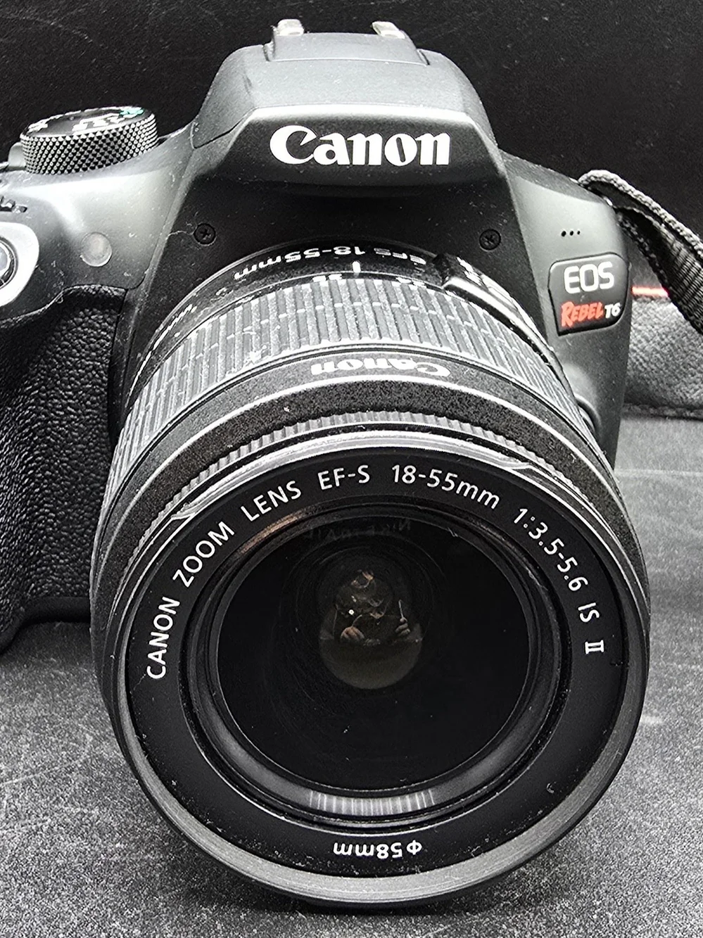 Canon EOS Rebel T6 Black DSLR Camera with 18-55mm Lens